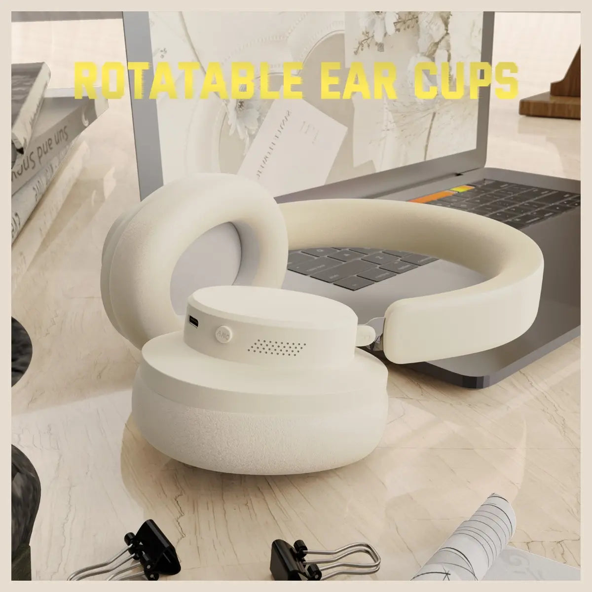 ATTACK SHARK G500 Ultra-Light Dual-Mode Gaming Headset, Bluetooth 5.1 and 3.5mm Wired, 210g Ultra-Light Design, LIGHTSPEED Wireless Technology, Off White