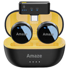 Amaze Audix Core Noise Cancellation Wireless Microphone, Dual Microphone 2-in-1 System, 2.4GHz Wireless Up to 40 Meters, 360 Degree Omnidirectional, Ultra-Low Latency <=20ms, Model A692