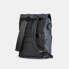 DUKES CITYLINE Backpack, Premium PU Exterior and Polyester Lining, Magnetic Strap Buttons, Zipper and Hasp Closure, Dedicated Computer Interlayer, Fully Waterproof, 32x12x44cm - Pure Black