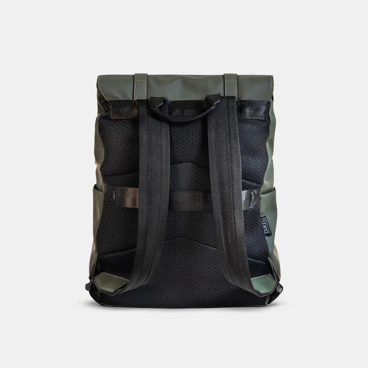 DUKES CITYLINE Backpack, Premium PU Exterior and Polyester Lining, Dedicated Computer Interlayer, Fully Waterproof, 32x12x44cm, Prefect Green