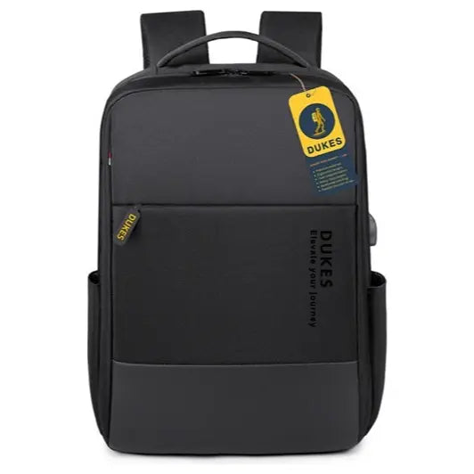 Dukes DE-2028 Laptop Backpack, 13" to 17" Notebook, 20 to 25 Liters, Oxford Water-Resistant, USB Charging Port, Black