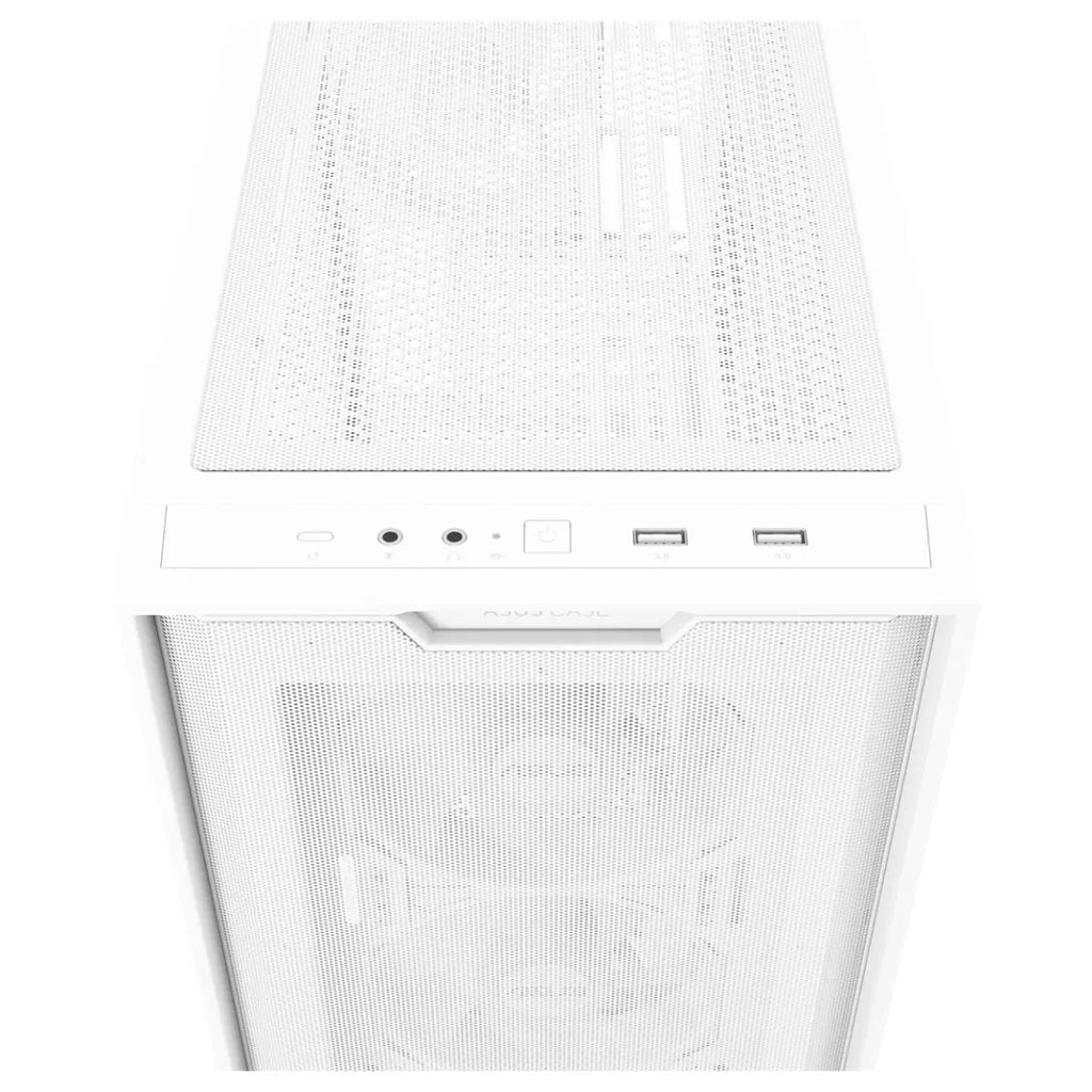 Asus A21 Plus TG ARGB MicroATX PC Case, 4x ARGB Fans Pre-Installed, Mesh Front Panel, Back-Connect Compatible, Up to 360mm Radiator, Up to 380mm Graphics, White