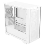 Asus A21 Plus TG ARGB MicroATX PC Case, 4x ARGB Fans Pre-Installed, Mesh Front Panel, Back-Connect Compatible, Up to 360mm Radiator, Up to 380mm Graphics, White