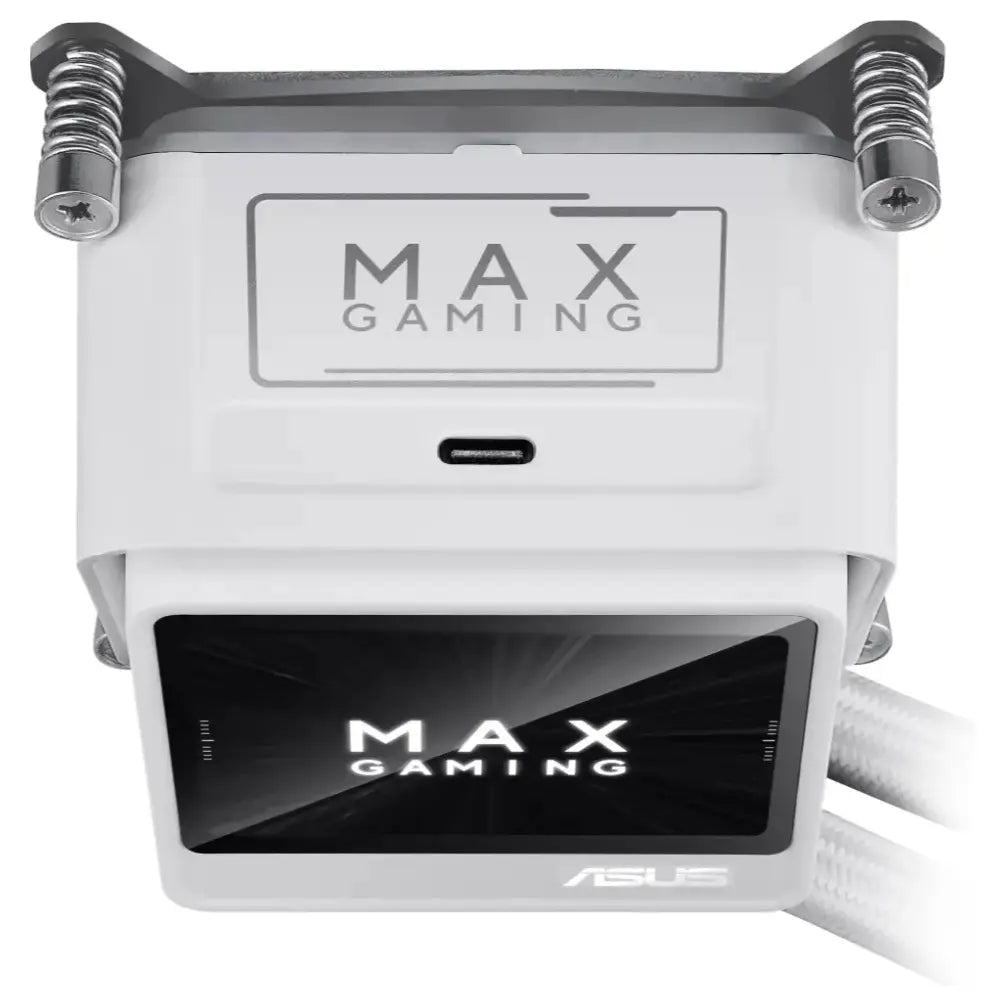 ASUS Max Gaming LC 360 ARGB LCD All-in-One CPU Liquid Cooler, 2.4" IPS LCD Screen, Pre-Installed ARGB Fans, Aura Lighting, White Edition