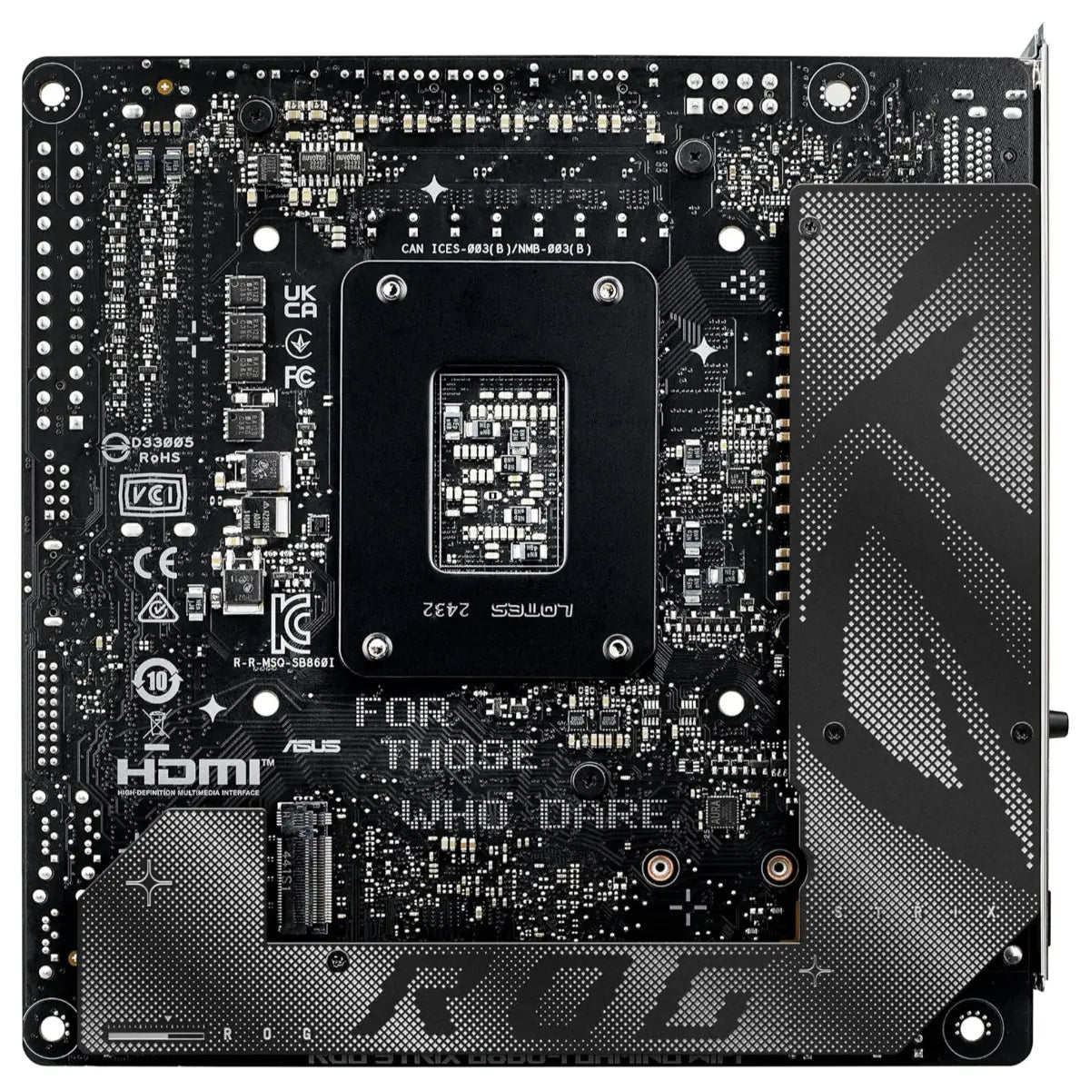 ASUS ROG STRIX B860-I GAMING WIFI Mini-ITX Motherboard, B860, LGA1851, Intel Core Ultra Series 2 Ready, DDR5, 2.5G LAN, WiFi7, M.2, Thunderbolt 4, USB Type-C