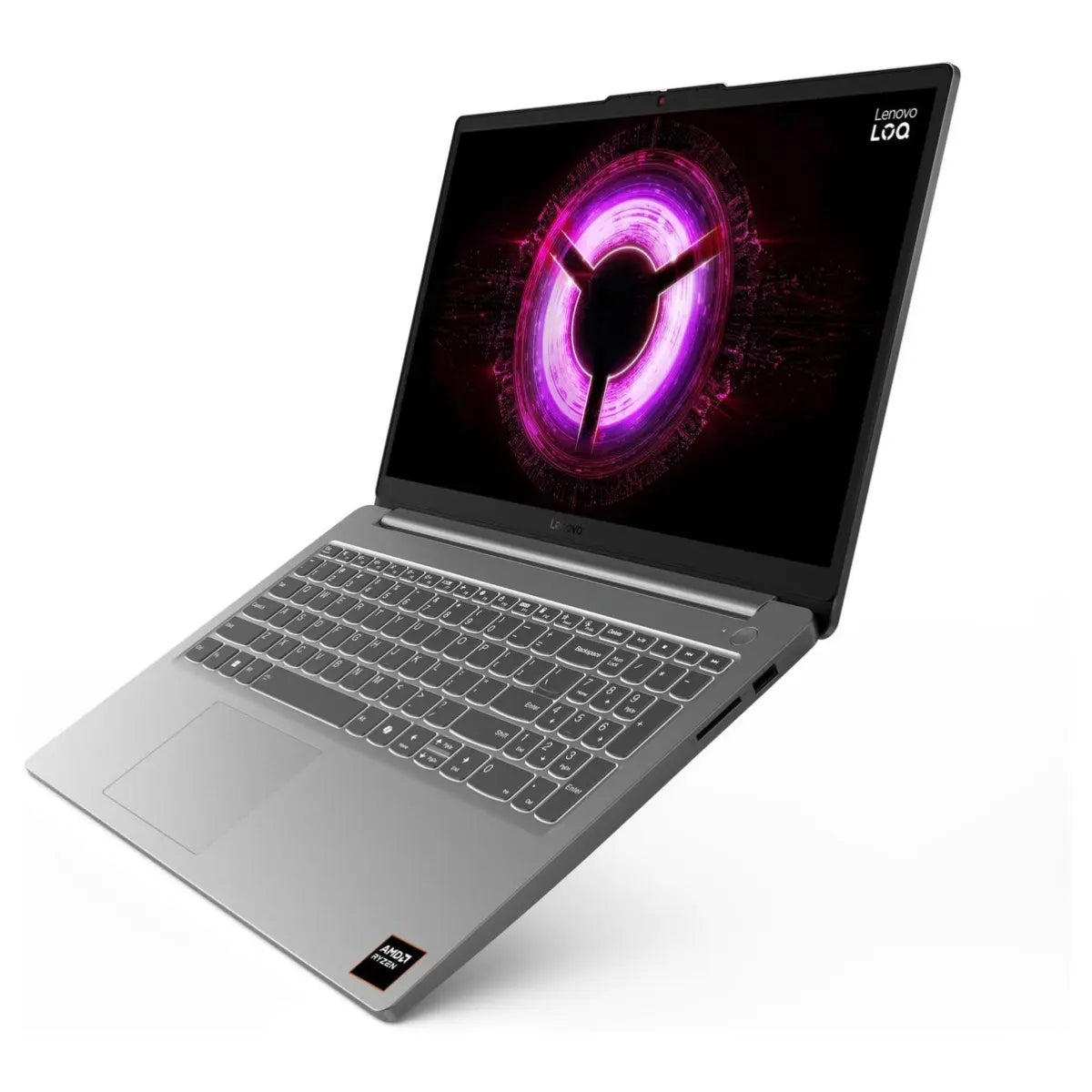 Lenovo LOQ Essential 15ARP10 Gaming Laptop, AMD Ryzen 7 170, NVIDIA GeForce RTX 3050 6GB, 16GB DDR5-4800 RAM, 512GB PCIe 4.0 NVMe SSD, 15.6" FHD 144Hz IPS, Windows 11 Home, Luna Grey, 83S000C3IN