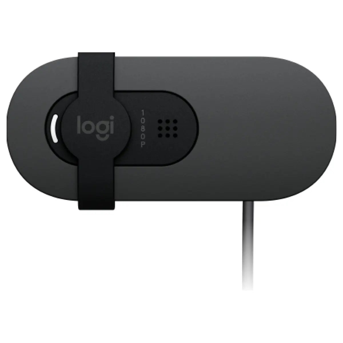 Logitech BRIO 100 Webcam, Full HD 1080p 30fps, RightLight 2 Auto-Light Balance, Built-In Mic, Integrated Privacy Shutter, USB-A Plug-and-Play, Graphite