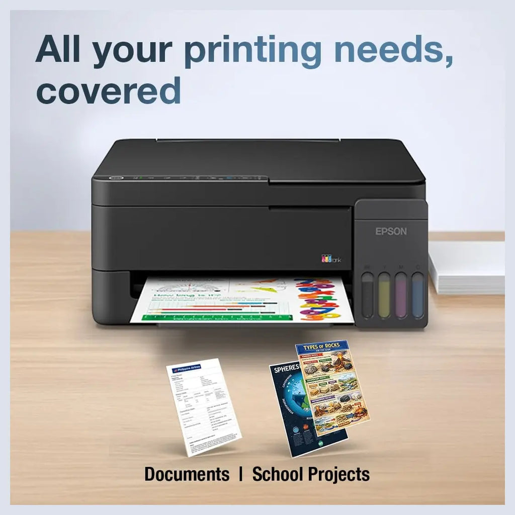 Epson EcoTank L3350 WiFi All-in-One InkTank Colour Printer, Scanner and Copier, 5760x1440dpi Print Resolution, Up To 7,500 Colour Pages Yield (Official Warranty)