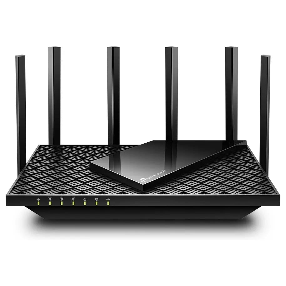 TP-Link Archer AXE75 AXE5400 Tri-Band Gigabit Wi-Fi 6E Router, 1.7GHz Quad-Core CPU, 1xUSB 3.0, 1xGigabit WAN and 4xGigabit LAN