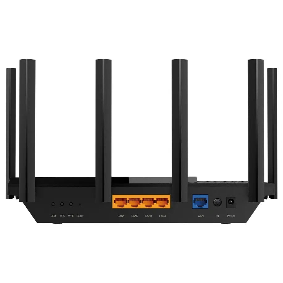 TP-Link Archer AXE75 AXE5400 Tri-Band Gigabit Wi-Fi 6E Router, 1.7GHz Quad-Core CPU, 1xUSB 3.0, 1xGigabit WAN and 4xGigabit LAN