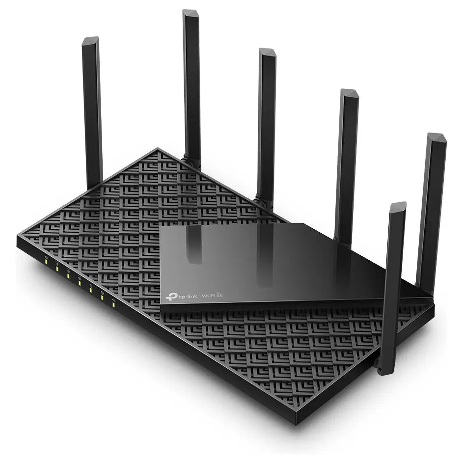 TP-Link Archer AXE75 AXE5400 Tri-Band Gigabit Wi-Fi 6E Router, 1.7GHz Quad-Core CPU, 1xUSB 3.0, 1xGigabit WAN and 4xGigabit LAN