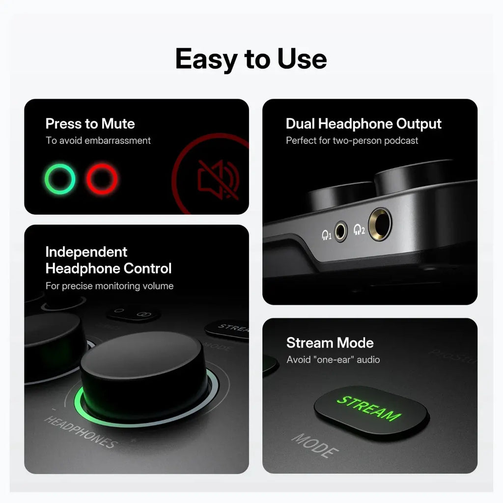 Maono P2 USB Hybrid Audio Interface, USB-C Plug and Play, Up to 56dB Clean Gain, 192kHz High-Resolution Audio, Dual XLR and TRS Combo Inputs