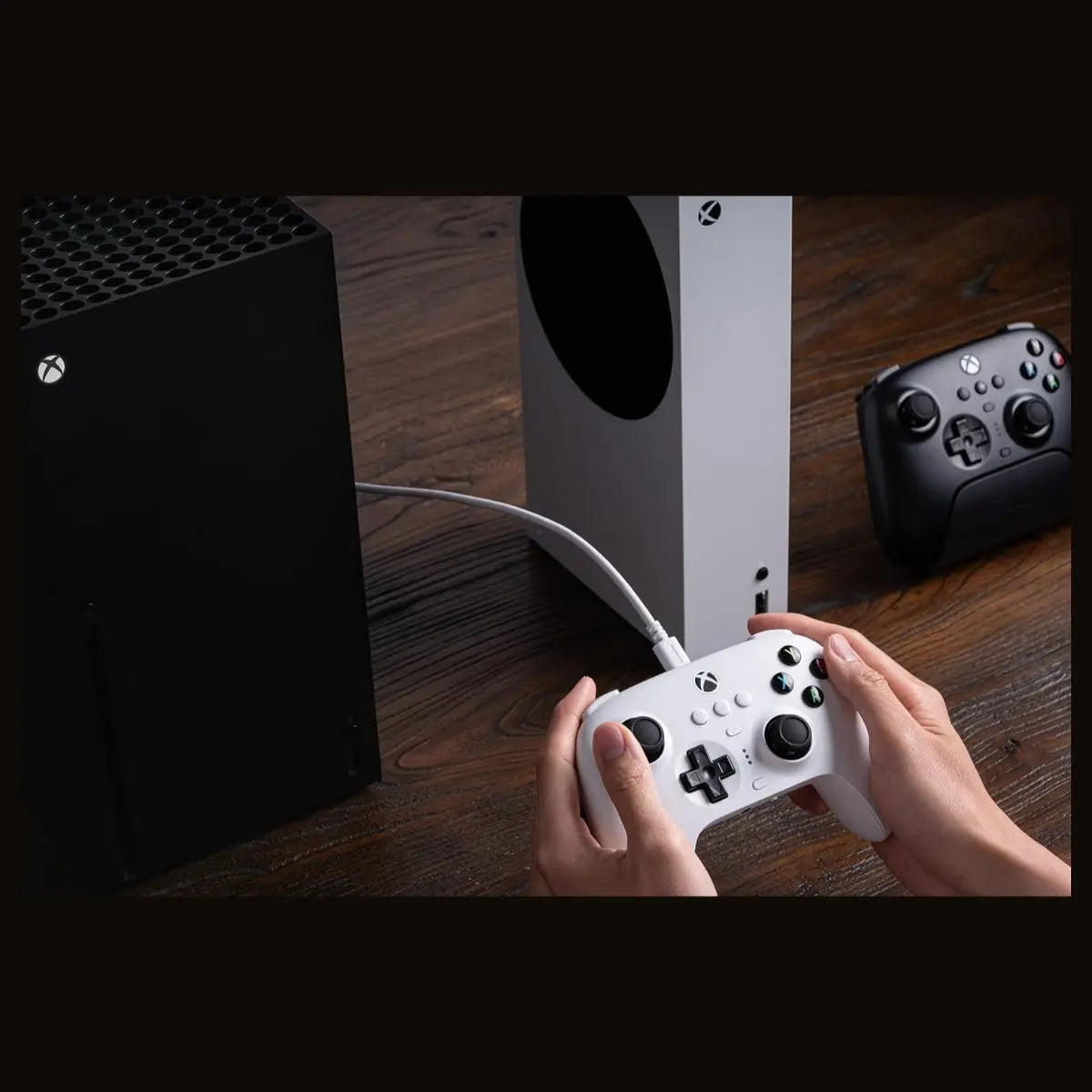8BitDo Ultimate 3-Mode Controller, Hall Effect Joysticks and Hall Effect Impulse Triggers, 2 Pro Back Paddle Buttons, Wired Only for Xbox Series X|S and Xbox One, 3.5mm Audio Jack, White