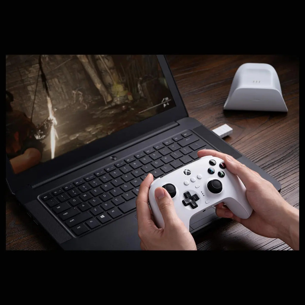 8BitDo Ultimate 3-Mode Controller, Hall Effect Joysticks and Hall Effect Impulse Triggers, 2 Pro Back Paddle Buttons, Wired Only for Xbox Series X|S and Xbox One, 3.5mm Audio Jack, White