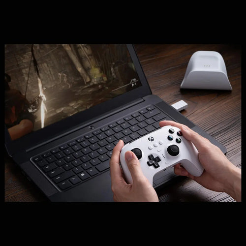 8BitDo Ultimate 3-Mode Controller, Hall Effect Joysticks and Hall Effect Impulse Triggers, 2 Pro Back Paddle Buttons, Wired Only for Xbox Series X|S and Xbox One, 3.5mm Audio Jack, White