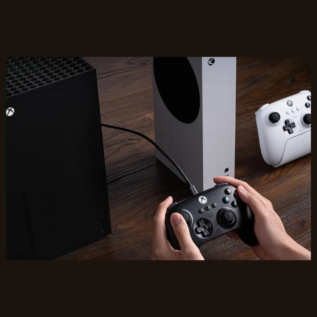 8BitDo Ultimate 3-Mode Controller Gamepad, Hall Effect Joysticks and Hall Effect Impulse Triggers, 2 Pro Back Paddle Buttons, Wired USB for Xbox Series X|S and Xbox One, Bluetooth and 2.4G for Windows and Apple and Android, Black