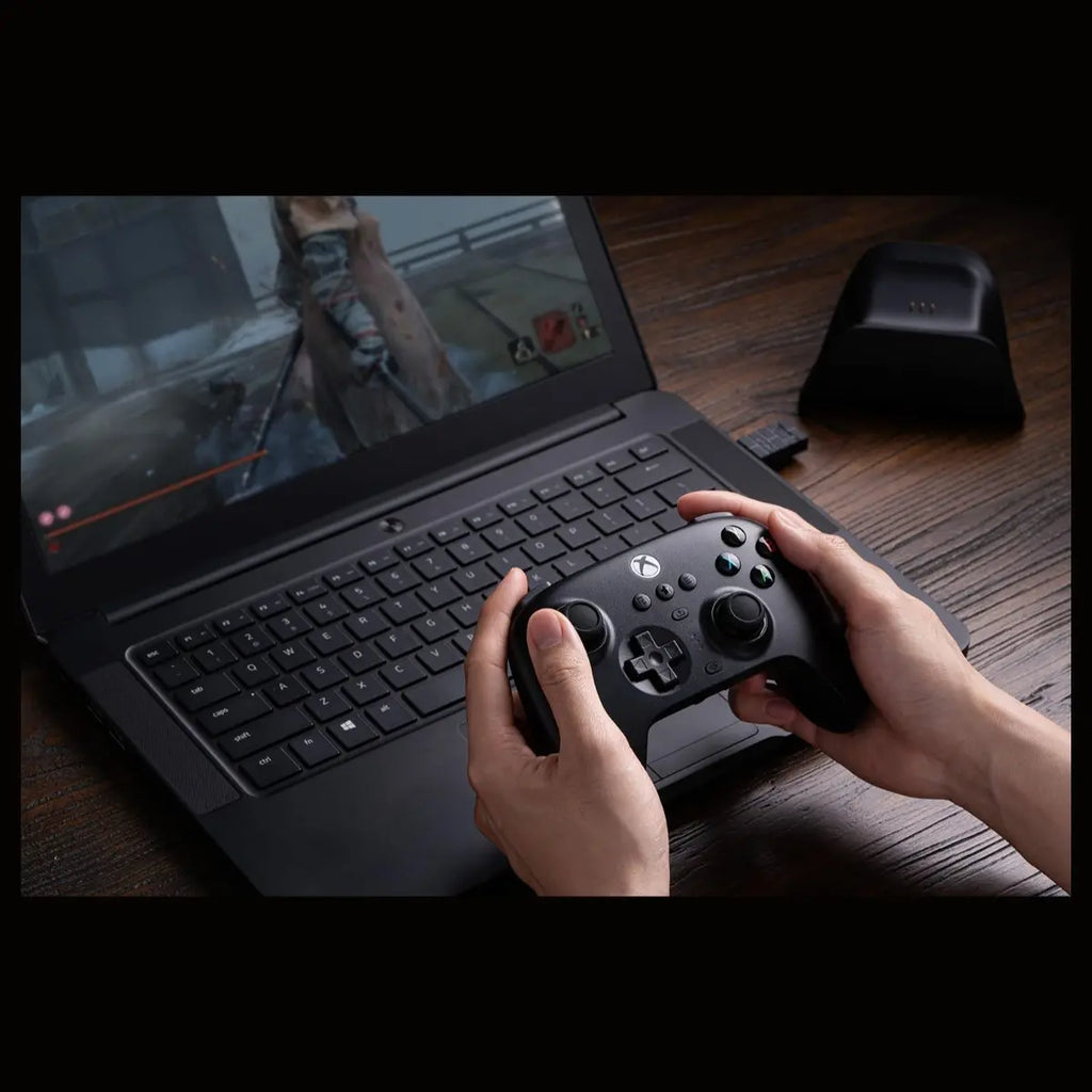 8BitDo Ultimate 3-Mode Controller Gamepad, Hall Effect Joysticks and Hall Effect Impulse Triggers, 2 Pro Back Paddle Buttons, Wired USB for Xbox Series X|S and Xbox One, Bluetooth and 2.4G for Windows and Apple and Android, Black