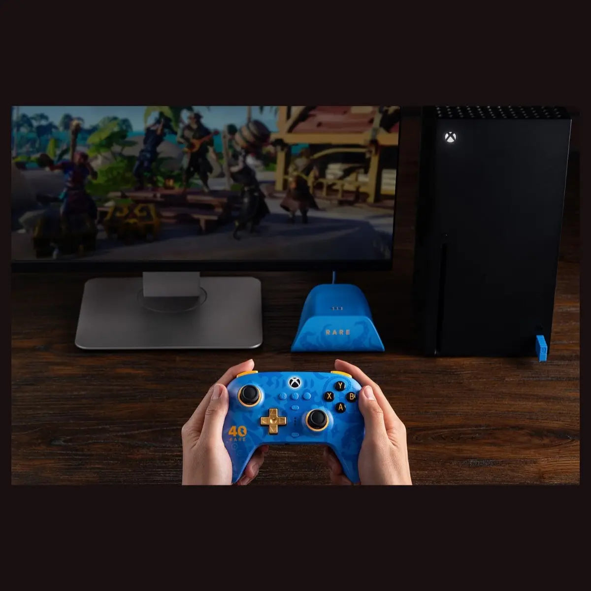 8BitDo Ultimate 3-Mode Wireless Controller for Xbox, Hall Effect Joysticks and Triggers, 2 Pro Back Paddle Buttons, 2.4G Wireless or Wired USB or Bluetooth, Integrated Charging Dock, Rare 40th Anniversary Edition