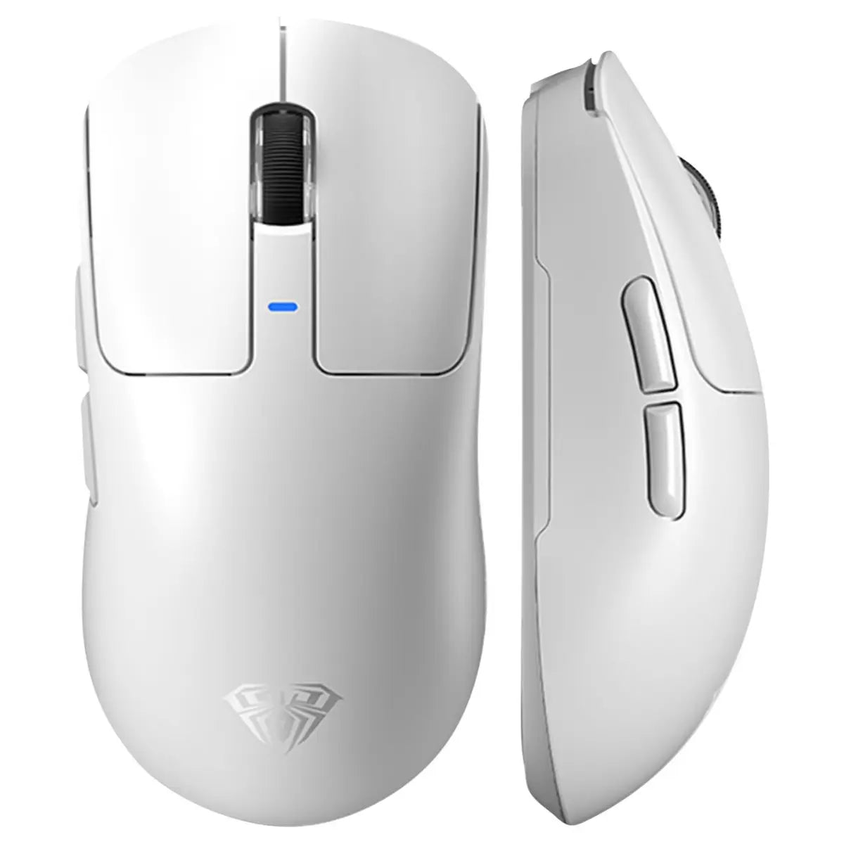 AULA SC680 Mouse, PAW3395 Sensor, 400-26,000 DPI, 1000Hz Polling Rate, Bluetooth 2.4G and Wired, 7 Buttons, White