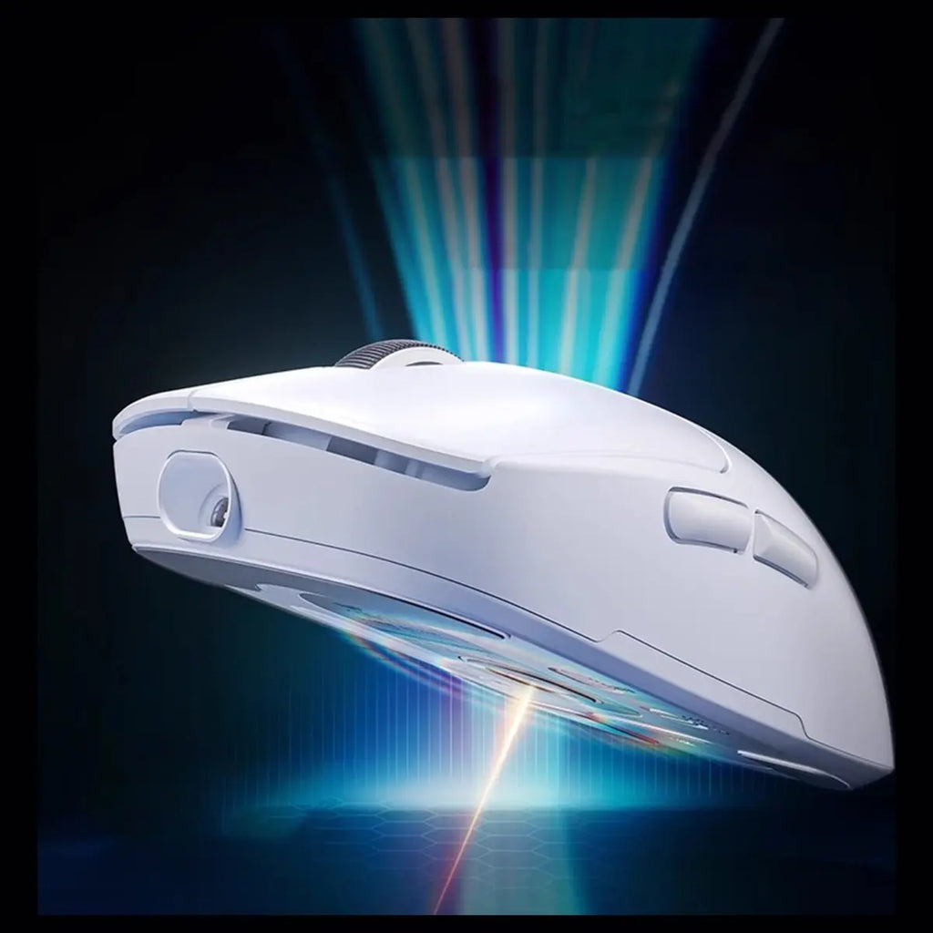 AULA SC680 Mouse, PAW3395 Sensor, 400-26,000 DPI, 1000Hz Polling Rate, Bluetooth 2.4G and Wired, 7 Buttons, White