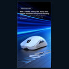 Aula SC380Pro Gaming Mouse, 55g Lightweight, PixArt 3311 Sensor, Up to 12,000 DPI, 1000Hz Polling Rate, Tri-Mode 2.4G Wireless Bluetooth and Wired, Charging Dock, White