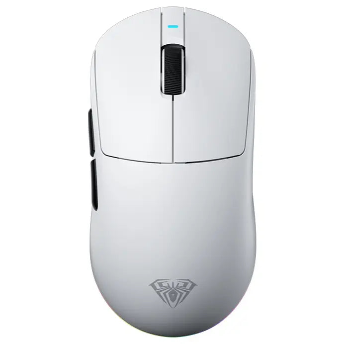 AULA V9 Pro Ultra-Lightweight Tri-Mode Wireless Gaming Mouse, PAW3395 Sensor, Up to 26,000 DPI 650 IPS 50G, True Dual 8K Polling Rate, 600mAh Battery, White
