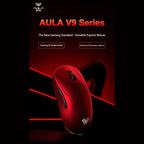 AULA V9 Ultra Tri-Mode Wireless Gaming Mouse, PAW3950 Sensor, Up to 42,000 DPI, Dual 8K Polling Rate, Omron Optical Switches, 600mAh Battery, StarWars Red