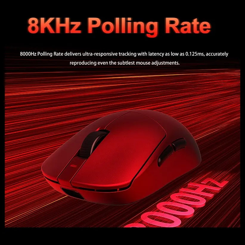 AULA V9 Ultra Tri-Mode Wireless Gaming Mouse, PAW3950 Sensor, Up to 42,000 DPI, Dual 8K Polling Rate, Omron Optical Switches, 600mAh Battery, StarWars Red