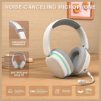 Aula G7 Pro Wireless Gaming Headset, Virtual 7.1 Surround Sound, 40mm Driver, BT5.3, 2.4G Type-C Wireless, 3.5mm Wired, 10ms Latency, Noise-Canceling Mic, 65H Battery, RGB, White