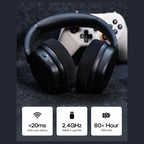 AULA G7 Pro Wireless Gaming Headset, Virtual 7.1 Surround Sound, 40mm Driver, BT5.3 and 2.4GHz and 3.5mm Tri-Mode, 10ms Latency, Noise-Canceling Mic, RGB, 280g, Black
