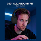 AULA G7 Pro Wireless Gaming Headset, Virtual 7.1 Surround Sound, 40mm Driver, BT5.3 and 2.4GHz and 3.5mm Tri-Mode, 10ms Latency, Noise-Canceling Mic, RGB, 280g, Black