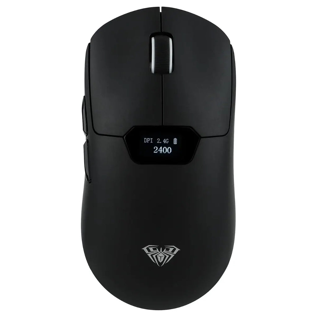 AULA SC390 Lightweight Gaming Mouse With Display Screen, PAW3311 Optical Sensor, Up To 20,000 DPI, 1000Hz Polling Rate, Bluetooth 2.4GHz Wireless and USB-C Wired, Black