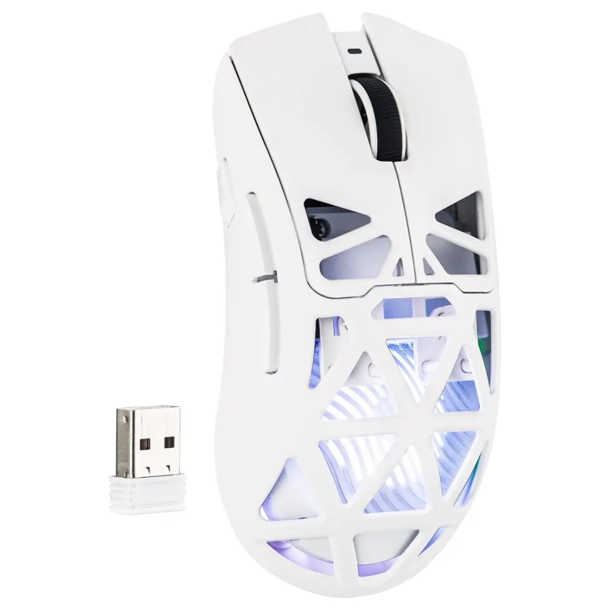 Aula SC620 Wireless Gaming Mouse, 3311 Sensor, Tri-Mode Wired 2.4GHz Wireless and Bluetooth, 67g Lightweight Honeycomb Shell, 400mAh Rechargeable Battery, White