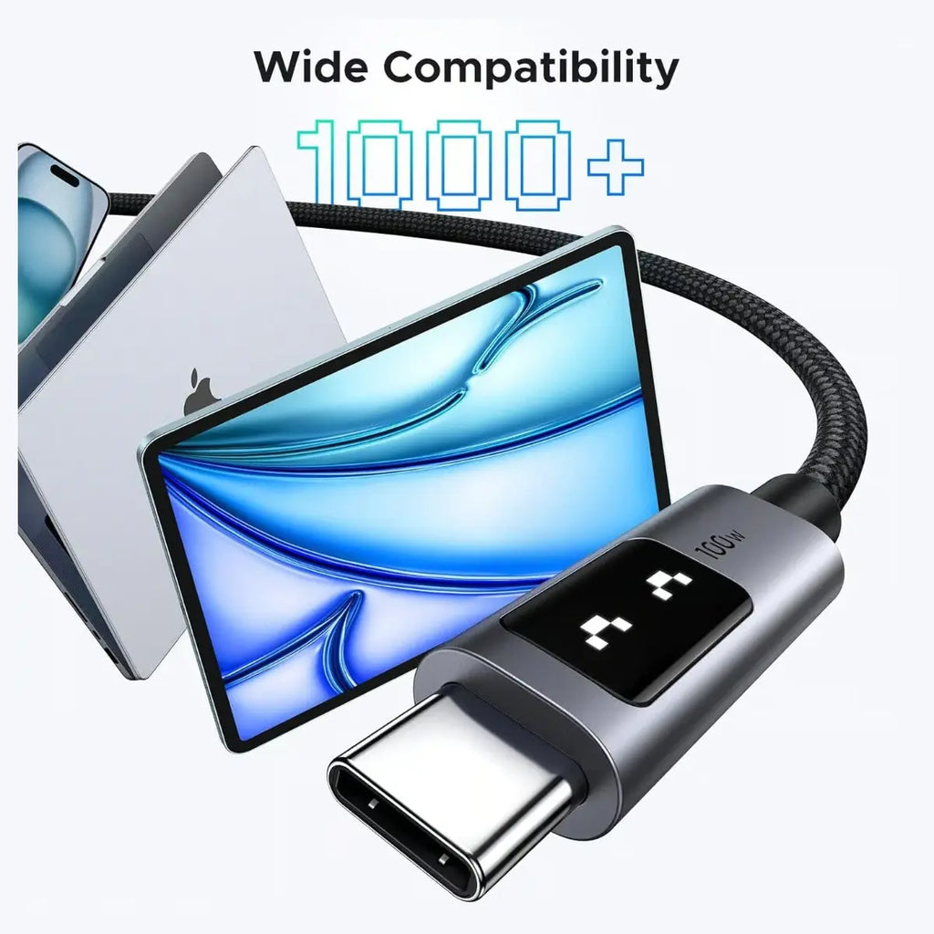 UGREEN Uno 100W USB C to USB C Charger Cable, 1 Meter, 20V 5A Fast Charging, E-Marker Chip, 480Mbps Data Sync, Model 35501