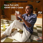 UGREEN Uno 100W USB C to USB C Charger Cable, 1 Meter, 20V 5A Fast Charging, E-Marker Chip, 480Mbps Data Sync, Model 35501