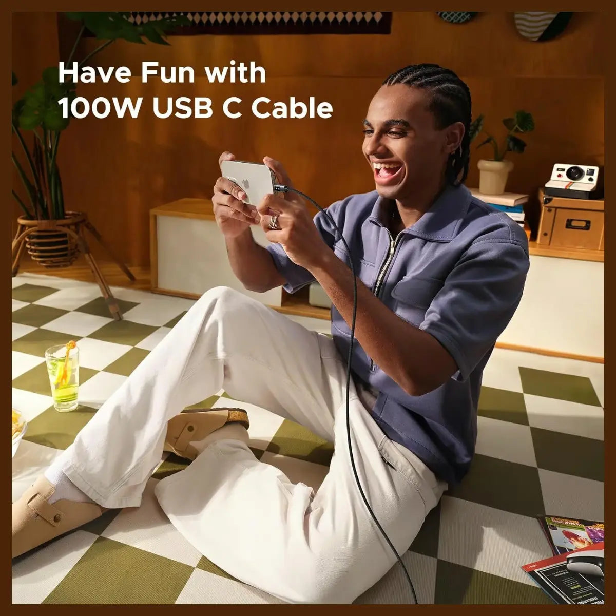 UGREEN Uno 100W USB C to USB C Charger Cable, 1 Meter, 20V 5A Fast Charging, E-Marker Chip, 480Mbps Data Sync, Model 35501