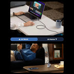UGREEN 5 Series USB-C to USB-C PD 240W Cable, 2 Meter, 480Mbps USB 2.0 Data Sync, Intelligent E-Marker Chip, Nylon Braided, Model 45068