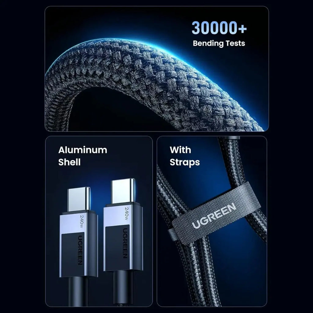 UGREEN 45067 USB-C to USB-C Cable, 240W PD3.1/PPS Fast Charging, 480Mbps USB 2.0 Data Sync, 1 Meter