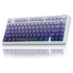 AULA F75 Pro Wireless Mechanical Keyboard, 75% 81-Key Hot Swappable, Tri-Mode Bluetooth 5.0 2.4GHz USB Wired, 4000mAh Battery, 16.8 Million RGB, Star Vector Switch, Gradient Purple