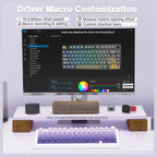 AULA F75 Pro Wireless Mechanical Keyboard, 75% 81-Key Hot Swappable, Tri-Mode Bluetooth 5.0 2.4GHz USB Wired, 4000mAh Battery, 16.8 Million RGB, Star Vector Switch, Gradient Purple