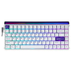 AULA HERO84 HE 75% Wired Magnetic Gaming Keyboard, 84 Keys, 8K Polling Rate, 128KHz Scanning Rate, Hall Effect Switch, 0.01-3.4mm Adjustable Actuation, White Purple