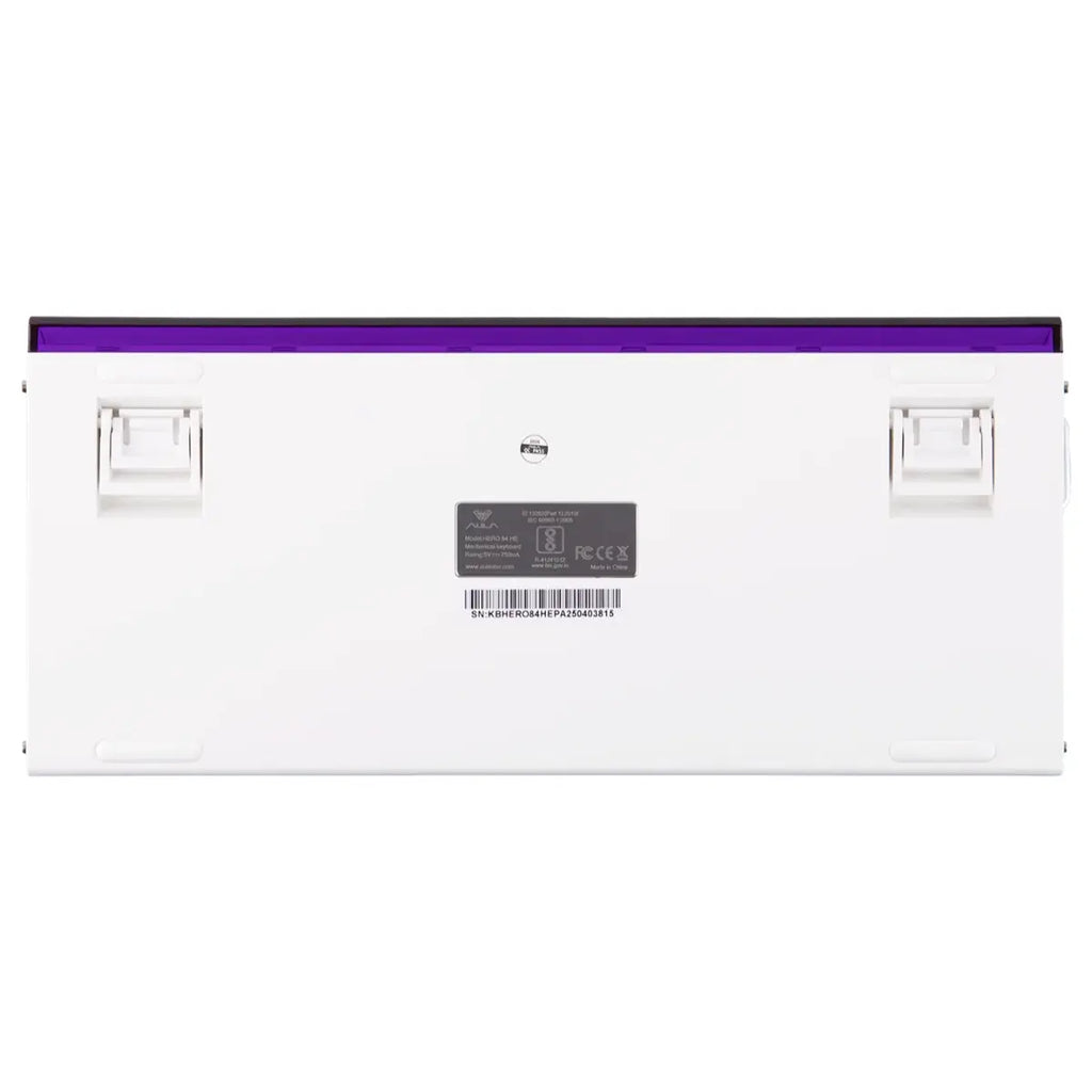 AULA HERO84 HE 75% Wired Magnetic Gaming Keyboard, 84 Keys, 8K Polling Rate, 128KHz Scanning Rate, Hall Effect Switch, 0.01-3.4mm Adjustable Actuation, White Purple