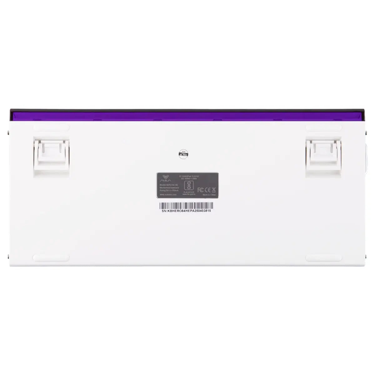 AULA HERO84 HE 75% Wired Magnetic Gaming Keyboard, 84 Keys, 8K Polling Rate, 128KHz Scanning Rate, Hall Effect Switch, 0.01-3.4mm Adjustable Actuation, White Purple