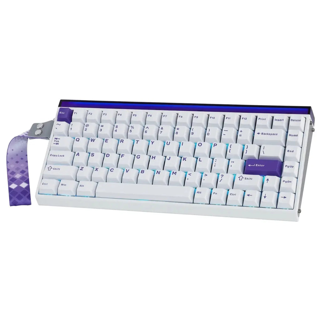 AULA HERO84 HE 75% Wired Magnetic Gaming Keyboard, 84 Keys, 8K Polling Rate, 128KHz Scanning Rate, Hall Effect Switch, 0.01-3.4mm Adjustable Actuation, White Purple