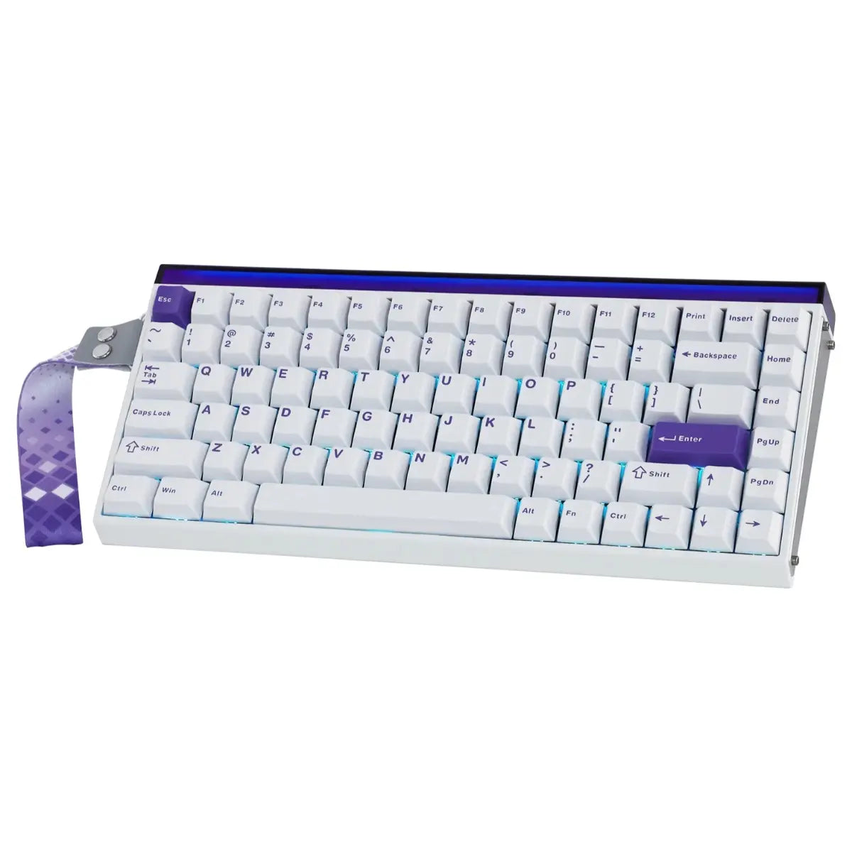 AULA HERO84 HE 75% Wired Magnetic Gaming Keyboard, 84 Keys, 8K Polling Rate, 128KHz Scanning Rate, Hall Effect Switch, 0.01-3.4mm Adjustable Actuation, White Purple