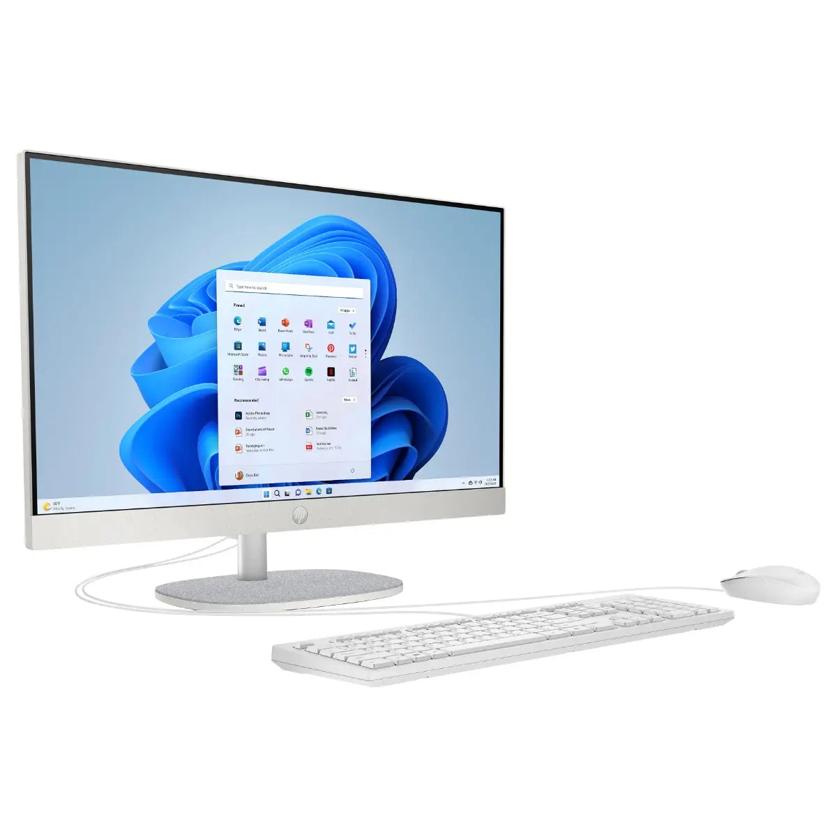 HP All-in-One 24-CR0307NH PC, Intel Core i5-1334U, 8GB DDR4 RAM, 512GB PCIe NVMe M.2 SSD, 23.8" FHD IPS 99% sRGB, Intel Iris Xe Graphics, FreeDOS