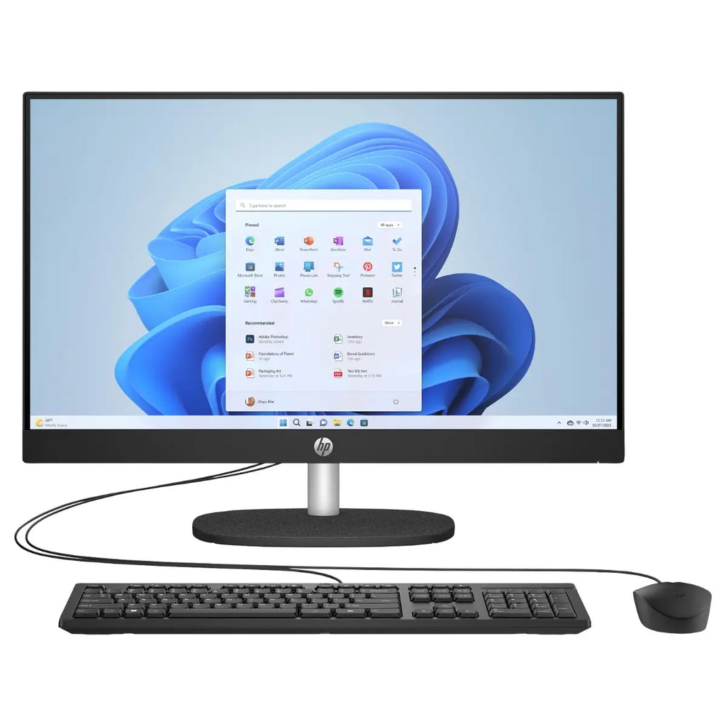 HP All-in-One 24-CR0308NH PC, Intel Core i5-1334U, 8GB DDR4 RAM, 512GB PCIe NVMe M.2 SSD, 23.8" FHD IPS Anti-Glare 250 Nits 99% sRGB, Intel Iris Xe Graphics