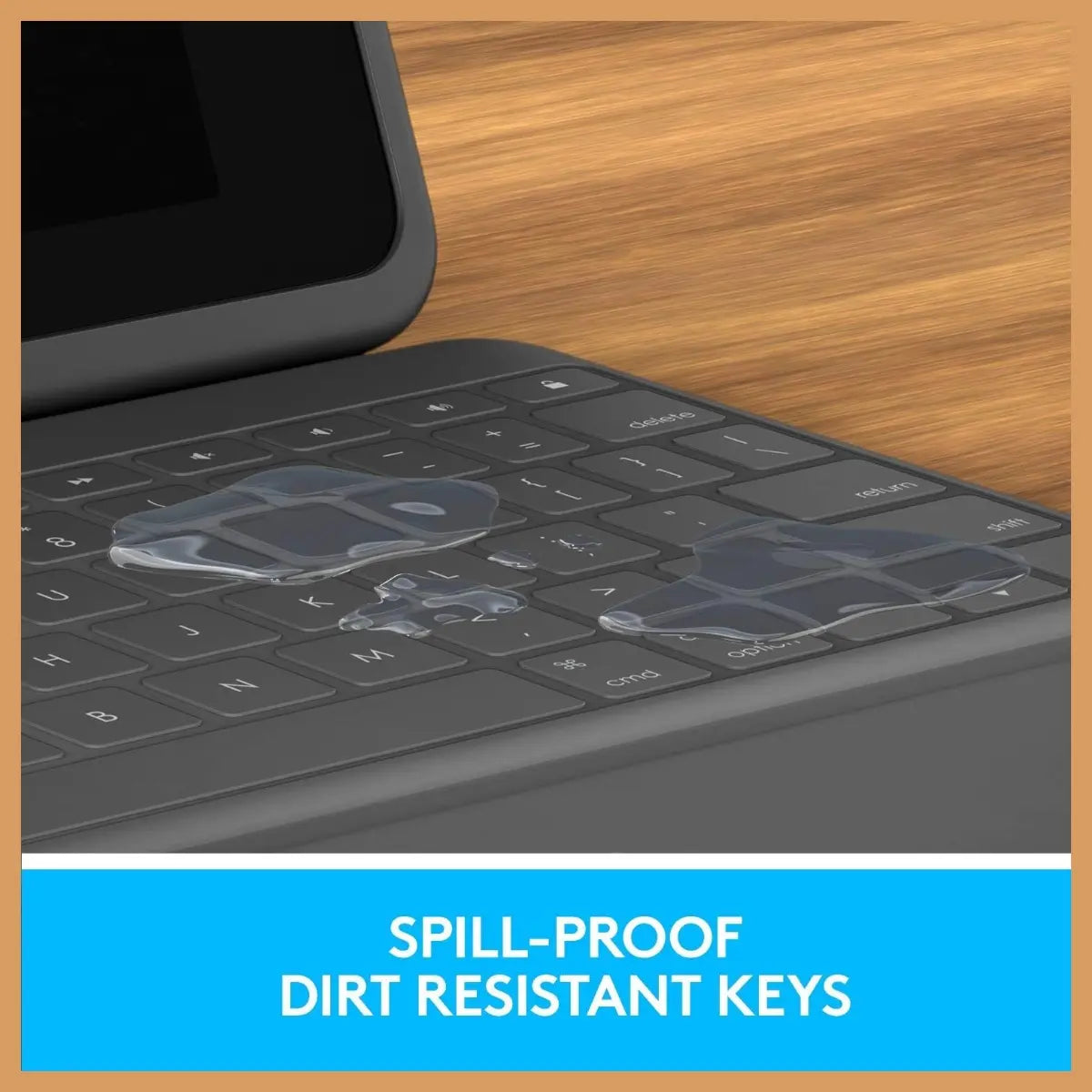 Logitech Rugged Folio iPad 7th 8th and 9th Generation Protective Keyboard, Smart Connector, Spill-Proof Keyboard