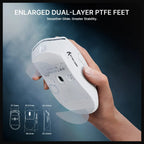 ATTACK SHARK V8 Ultra-Light Ergonomic Wireless Gaming Mouse, PAW3950MAX Sensor, Up to 42000 DPI, Dual 8000Hz Polling Rate Wireless and Wired, 59+-3g, White