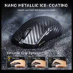 ATTACK SHARK R11 ULTRA Carbon Fiber Wireless Gaming Mouse, PAW3950MAX Sensor, Wireless 8000Hz Polling Rate, 49g Superlight, Omron Optical Micro Switches, Weave Black